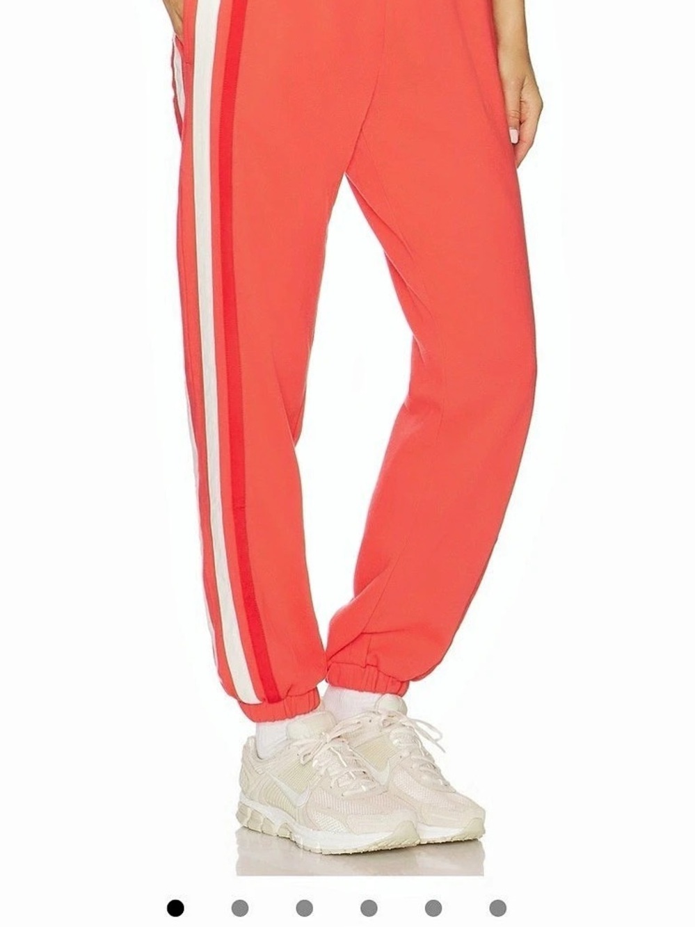 Araminta James Bisous Trackpant in Coral Red & White